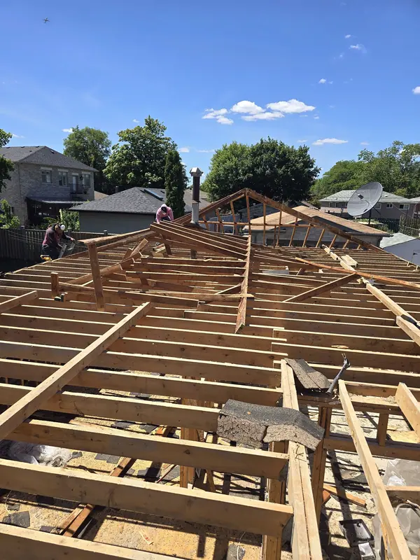 Bungalow roof framing second storey addition