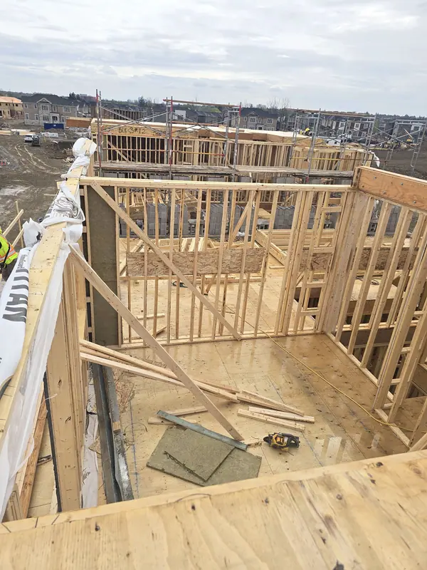 New home wall framing subdivision