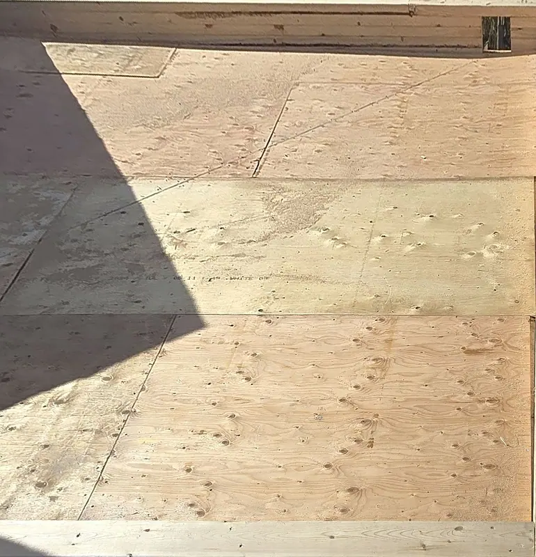 Plywood subfloor sheathing