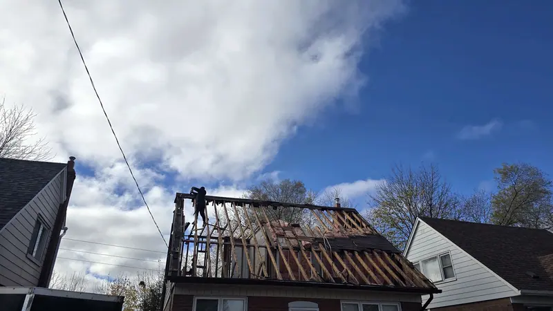Roof removal second storey addition