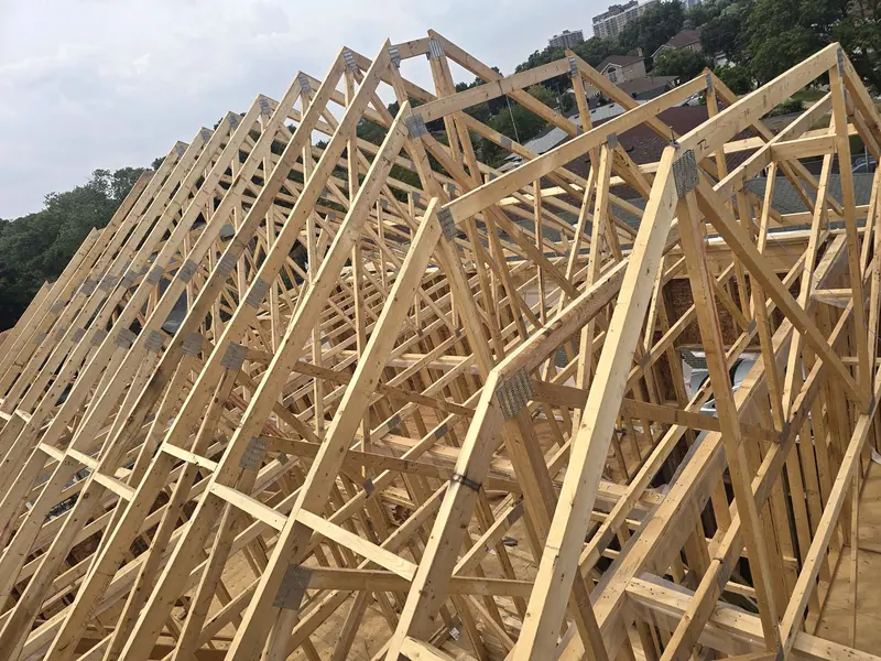 Roof truss framing detail