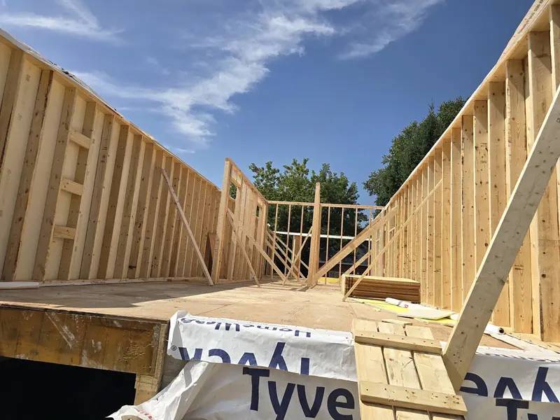 Second storey wall framing addition