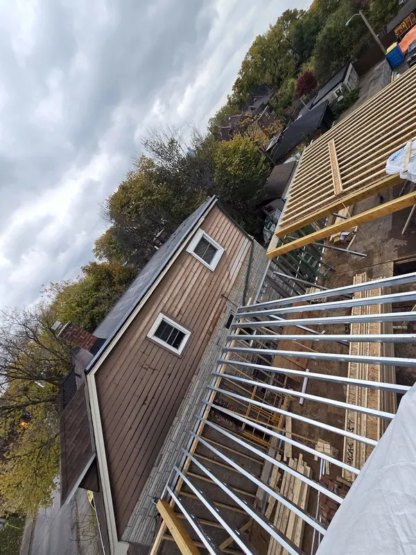 Steel joist framing rear addition